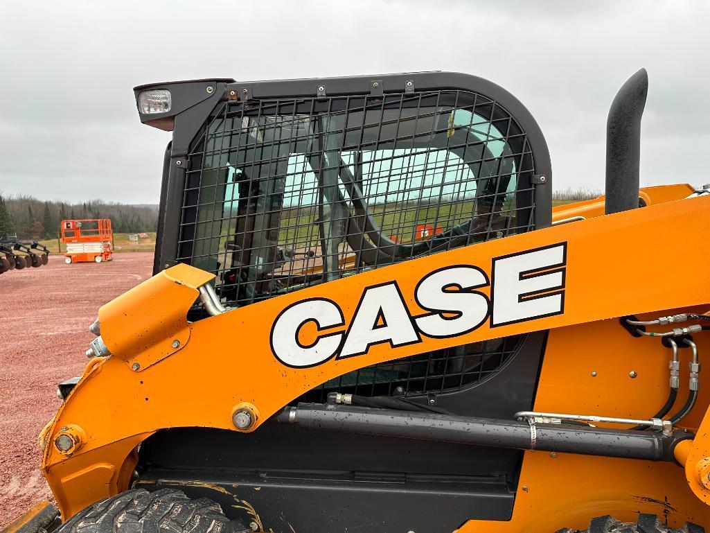 2017 Case SR240 skid steer, cab w/AC, high flow aux hyds, 2-spd, hyd quick coupler, 12-16.5 tires,