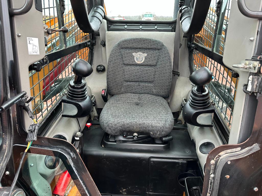 2017 Case SR240 skid steer, cab w/AC, high flow aux hyds, 2-spd, hyd quick coupler, 12-16.5 tires,