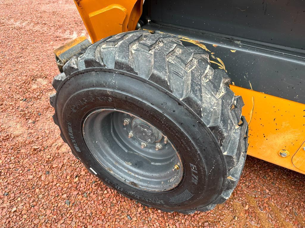 2017 Case SR240 skid steer, cab w/AC, high flow aux hyds, 2-spd, hyd quick coupler, 12-16.5 tires,