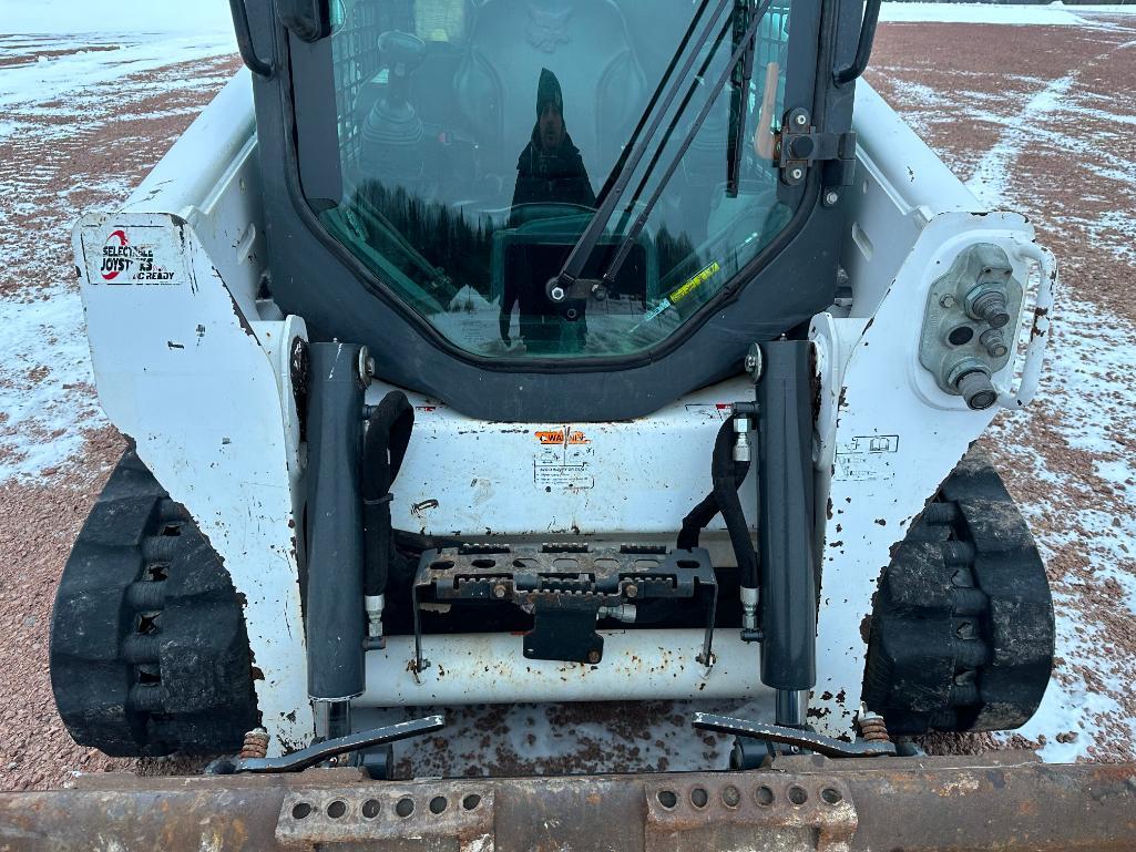 2018 Bobcat T550 track skid steer, cab w/AC, aux hyds, 12 1/2" rubber tracks, Selectable Joystick