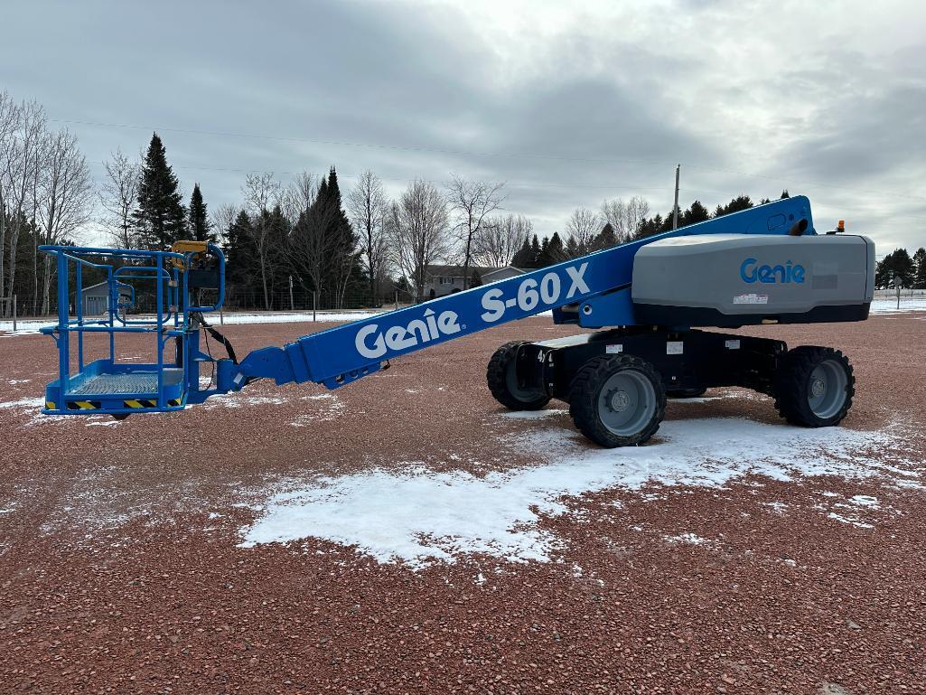 2017 Genie S60X boom lift, 4x4,Deutz diesel engine, 60' lift, 355/55D625 tires, power to platform,