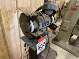 Delta double end grinder on stand.