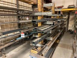 Assorted steel stock; pipe, square tube, rect tube, all in random lengths.