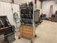 Drill and reamer rack; includes all tooling and contents.