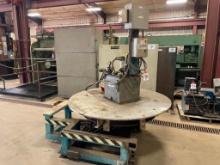 Custom built welding positioner; 5-1/2 ft round table w/ H-Pak hydraulic power unit.