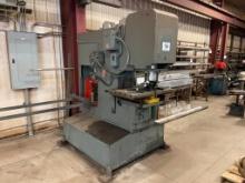 Iron Crafter 95-ton Model 95-93 HMW iron worker; 45-ton 1/2 in x 6 in on angle shear, 1/2 in x 8 in