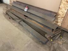 Assorted steel I-beams and steel.