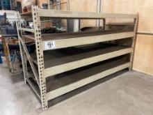 Steel racking, 4-shelf, 42 in x 84 in x 60 in.