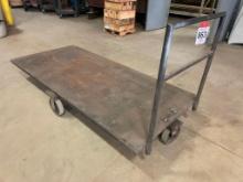 Steel platform cart w/ four wheels. 37 in x 83 in.
