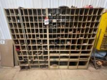 2 - Parts organizers w/ miscellaneous copper & black pipe fittings.