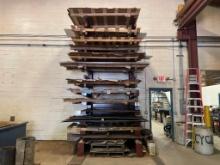 Quantity of assorted steel sheeting, expanded metal. No rack.