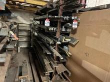 Steel material stock rack, 2 ft x 8 ft x 80 in H, double-sided; no contents.