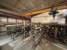 3 - Steel material stock racks, 96 in x 190 in, double-sided; no contents.