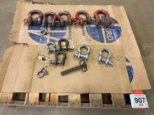 12 - Assorted clevis and draw pins.