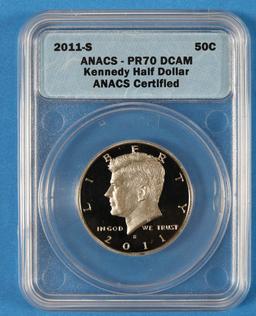 2011 S PR70 DCAM Kennedy Half Dollar Proof