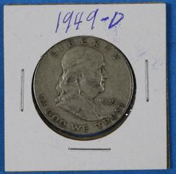 1949 D Franklin Half Silver Dollar