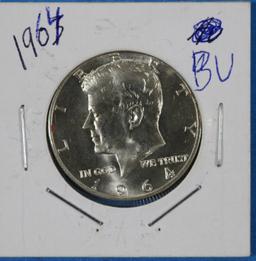 1964 Silver Kennedy Half Dollar Coin