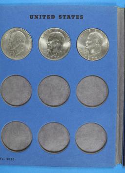 Collection Book of Eisenhower "Ike" $1 One Dollar - 12 Coins