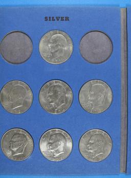 Collection Book of Eisenhower "Ike" $1 One Dollar - 12 Coins