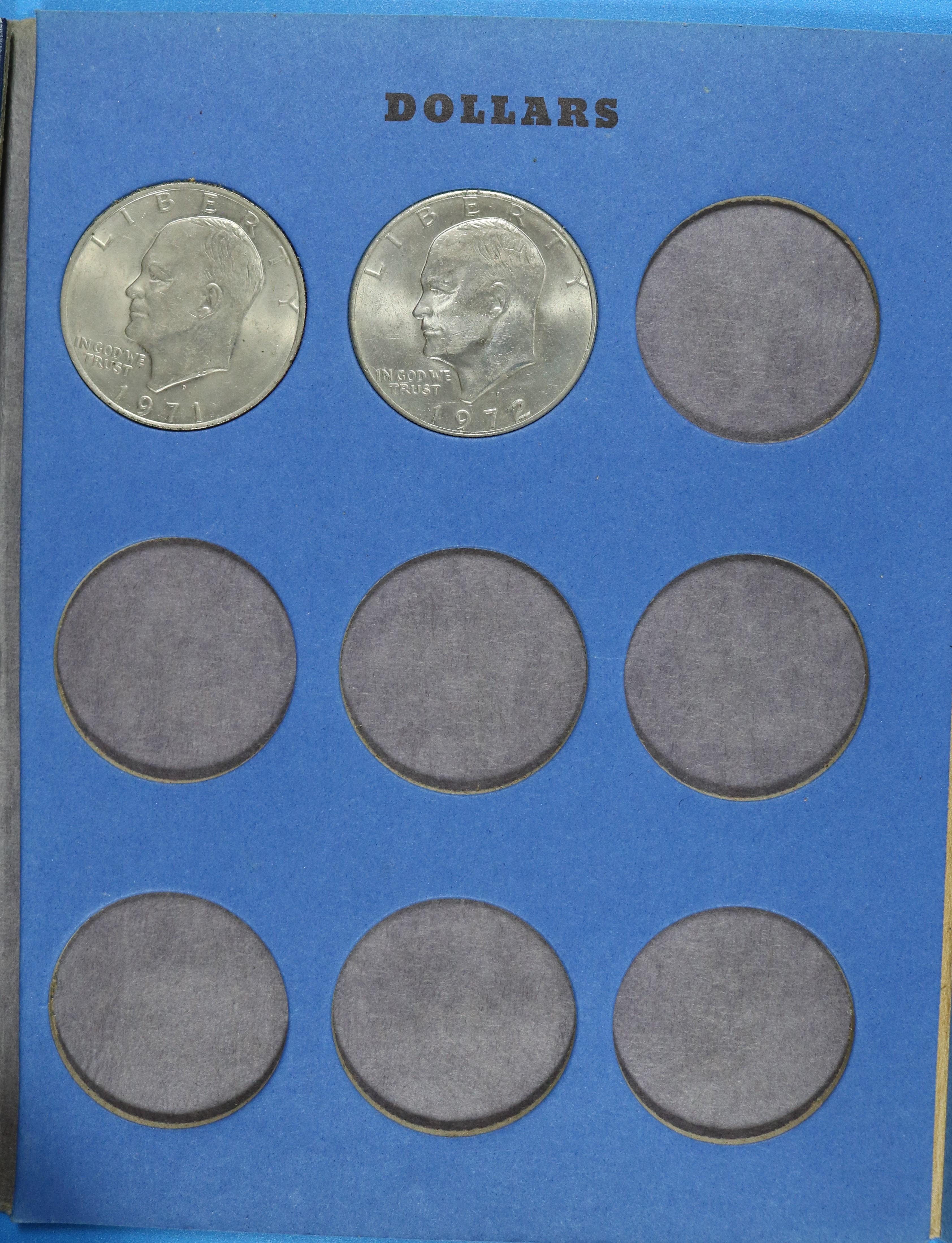 Collection Book of Eisenhower "Ike" $1 One Dollar - 12 Coins
