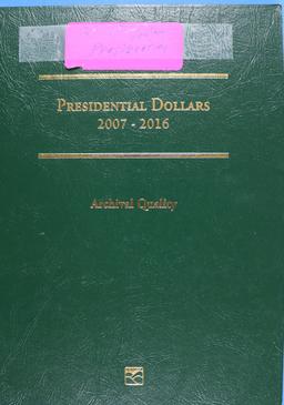 Collection Book of Presidential Dollars 2007-2016 - 21 Coins total