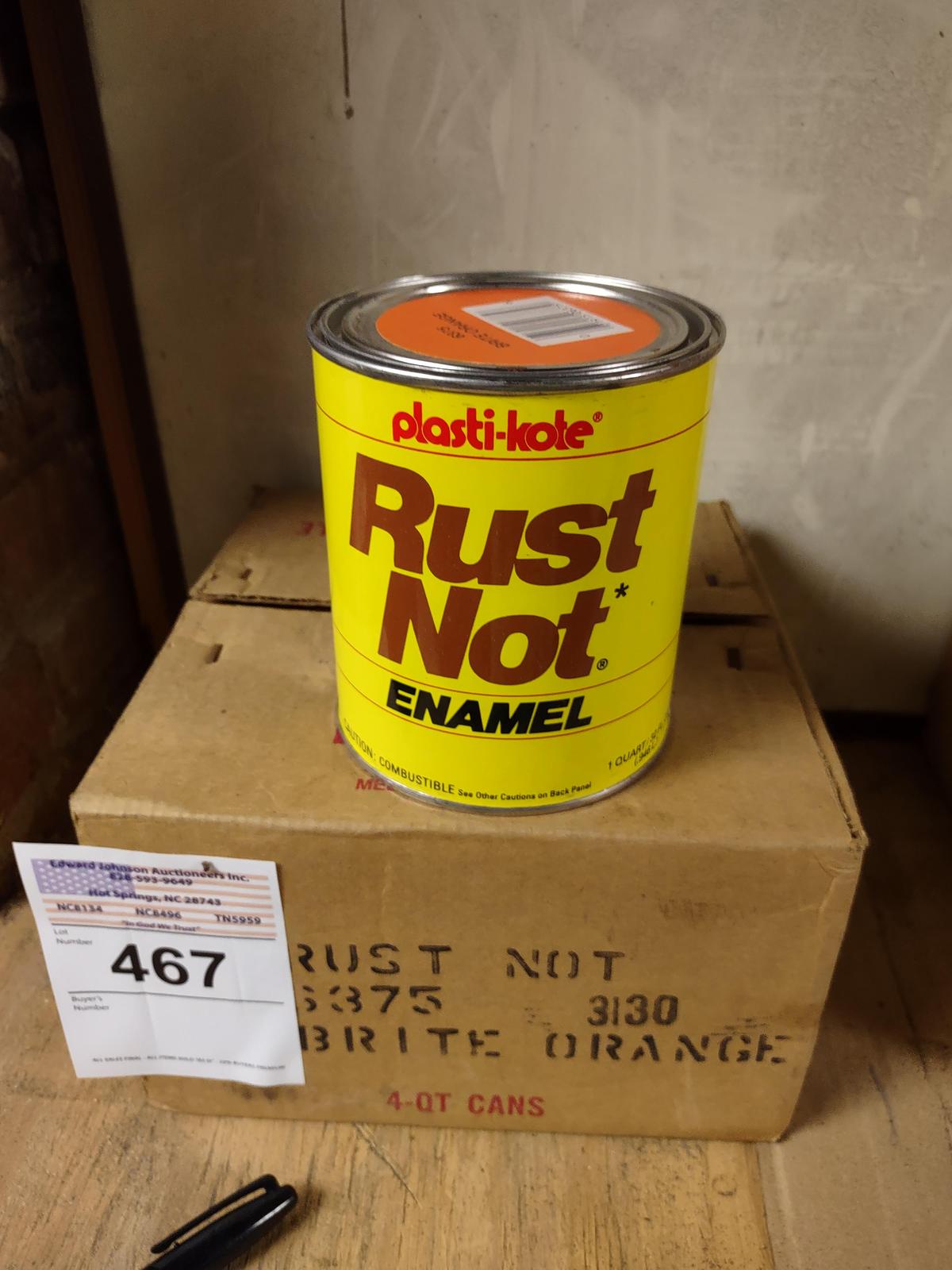 Rust not enamel quart cans
