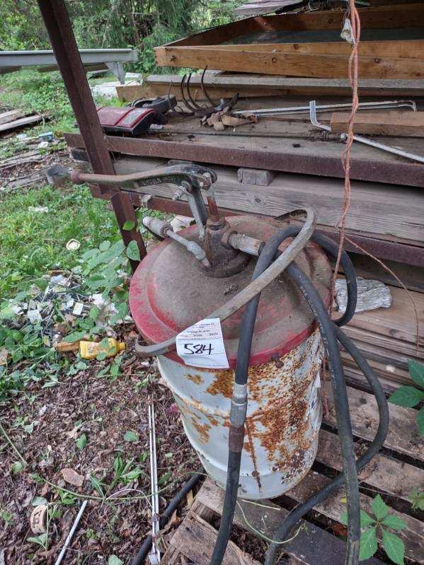 barrel with pump