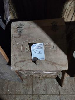 ironing board and tater box