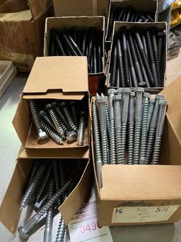 Hardware Lot - Lag Bolts, Lag Screws