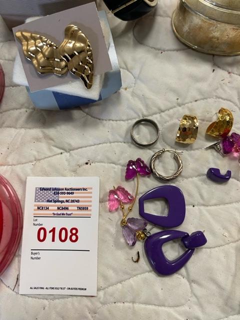 Misc jewelry - pins, necklace, earrings, bracelets and jewelry boxes