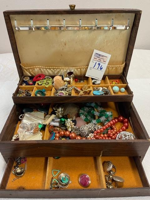 Jewelry box with costume jewelry