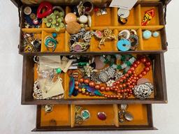 Jewelry box with costume jewelry