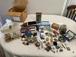 Misc lot - jewelry, ink pens, playing cards