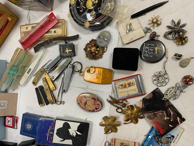 Misc lot - jewelry, ink pens, playing cards