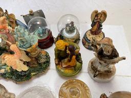 Snow globes, music boxes, glassware