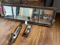 Mirror and candle holders