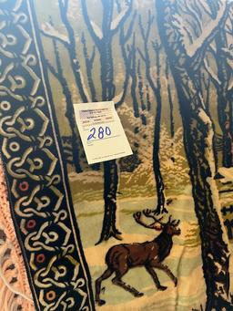 Vintage Hanging Tapestry Deer Wall Art Fabric wildlife