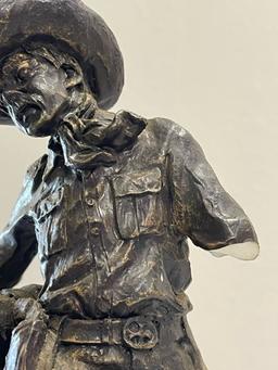 Cowboy statue - arm broken