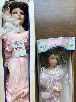 2 porcelain dolls