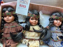 Native American porcelain dolls and drums