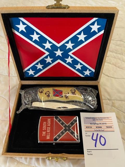 Confederate Knife and lighter set