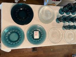 8 Indiana Depression Glass Plates