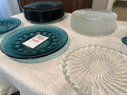 8 Indiana Depression Glass Plates