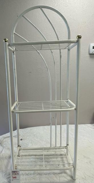 3 tier small metal shelf