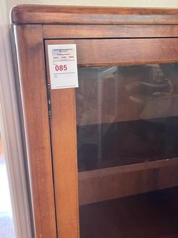 Wood cabinet w/ glass doors
