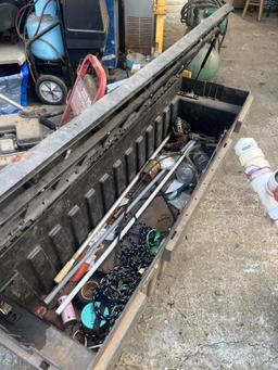 black truck toolbox and contents