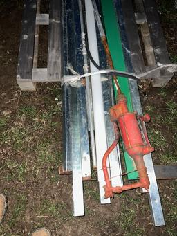 antique oil pumps, miscellaneous plastic slides