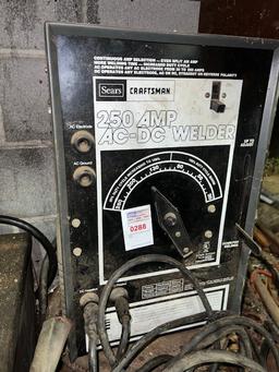Welder under counter with many extra feet of lead 30+ feet