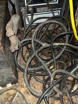 Welder under counter with many extra feet of lead 30+ feet