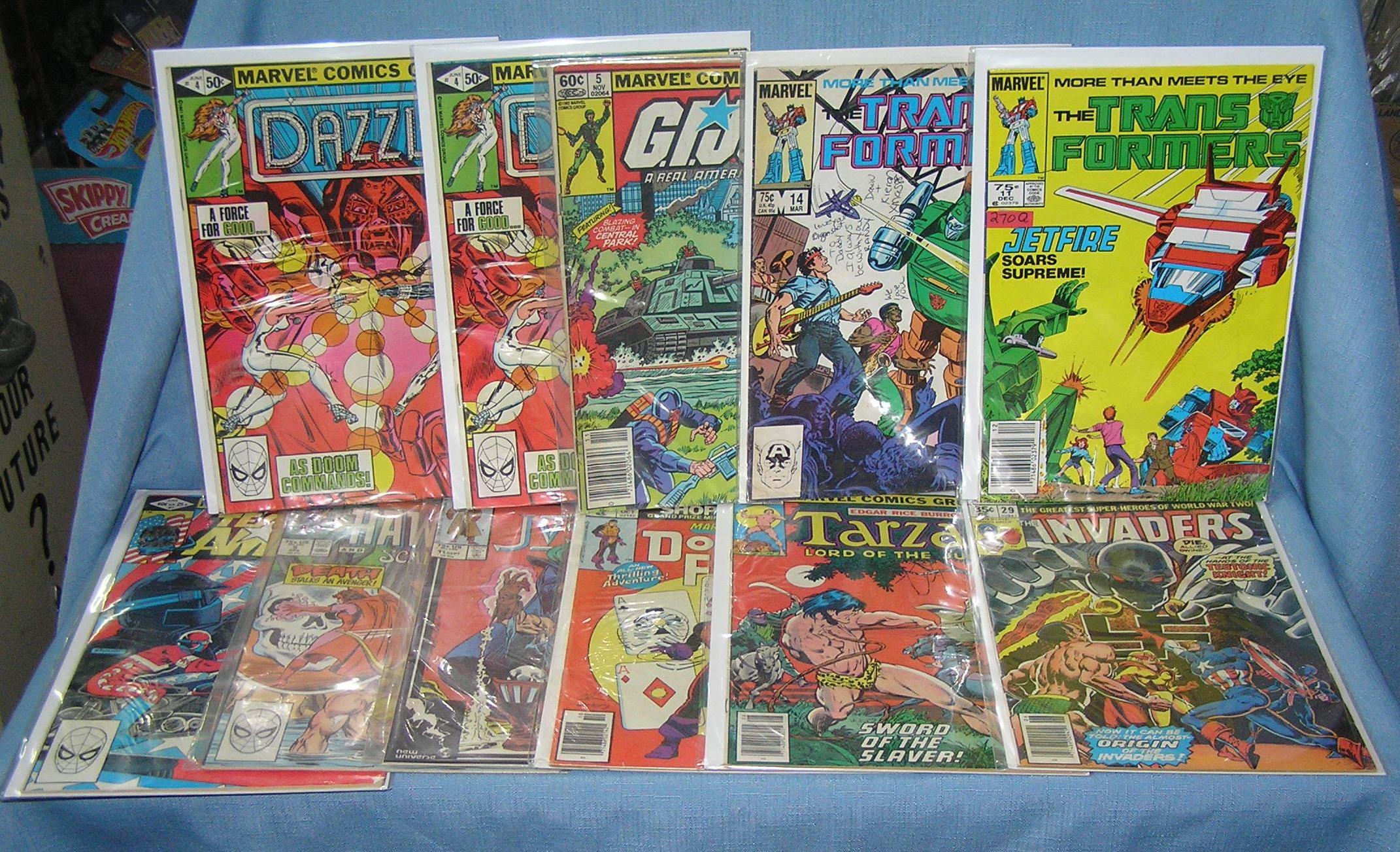 Group of vintage Marvel comic books